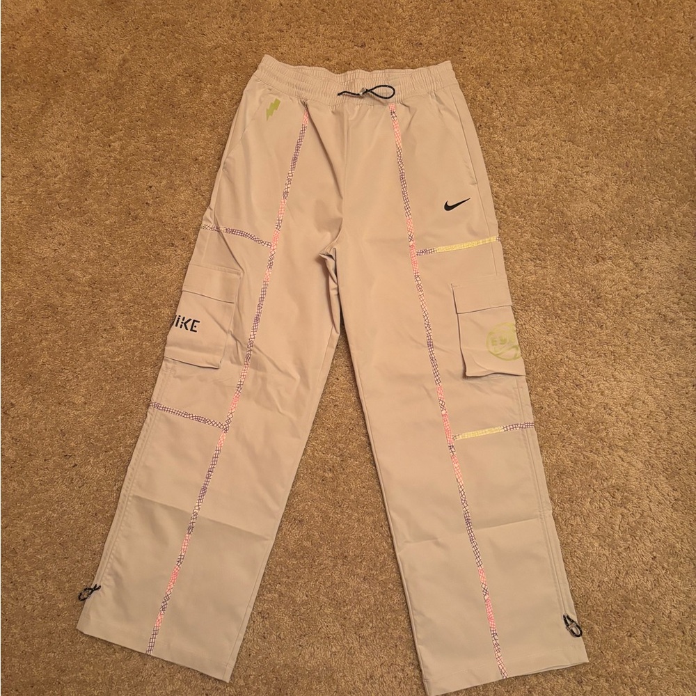Nike EYBL Light Tan Cargo Pants with Colorful Accents